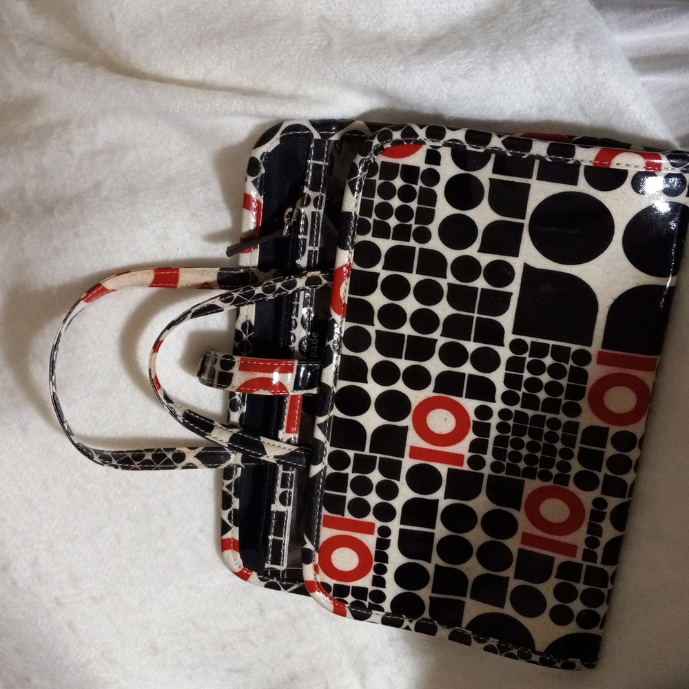 KATE SPADE Hanging Cosmetics Bag Red/Black